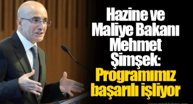 Hazine ve Maliye Bakanı Mehmet Şimşek: Programımız başarılı işliyor