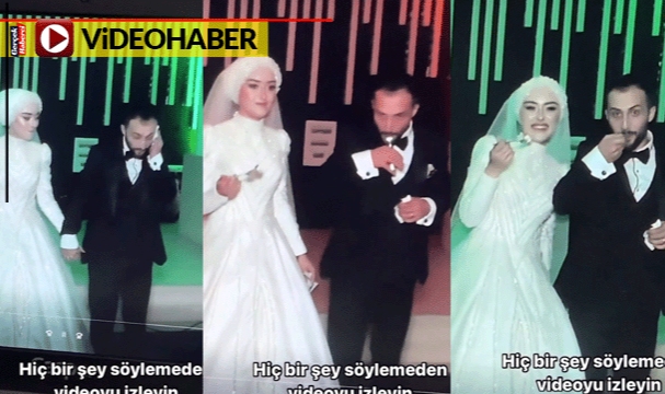 Heyecandan ne yapacağını şaşırdı: Damat pastayı önce yedi, sonra çıkardı