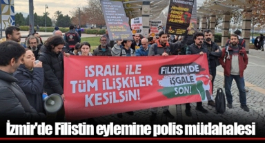 İzmir'de Filistin eylemine polis müdahalesi