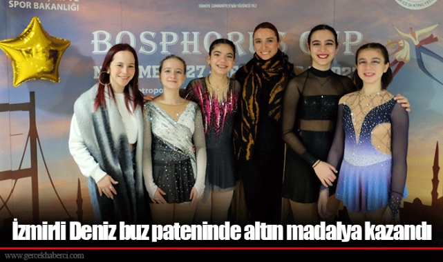 İzmirli Deniz buz pateninde altın madalya kazandı