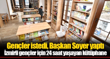 İzmirli gençler için 24 saat yaşayan kütüphane