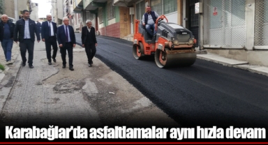 Karabağlar'da asfaltlamalar aynı hızla devam