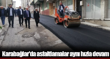Karabağlar'da asfaltlamalar aynı hızla devam