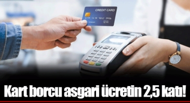 Kart borcu asgari ücretin 2,5 katı!