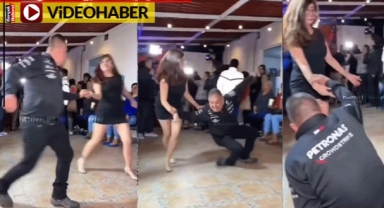 Kendini dansa kaptırdı... Bacağı kırılınca yere yığıldı