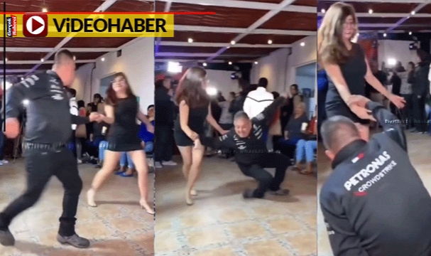 Kendini dansa kaptırdı... Bacağı kırılınca yere yığıldı