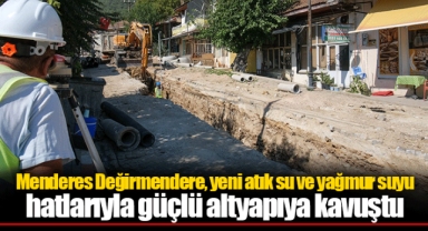 Menderes Değirmendere, yeni atık su ve yağmur suyu hatlarıyla güçlü altyapıya kavuştu