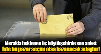 Merakla beklenen üç büyükşehirde son anket: İşte bu pazar seçim olsa kazanacak adaylar!
