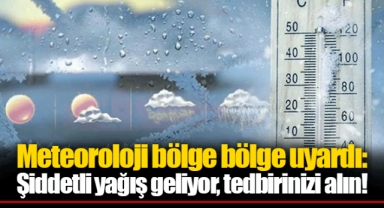 Meteoroloji bölge bölge uyardı: Şiddetli yağış geliyor, tedbirinizi alın!