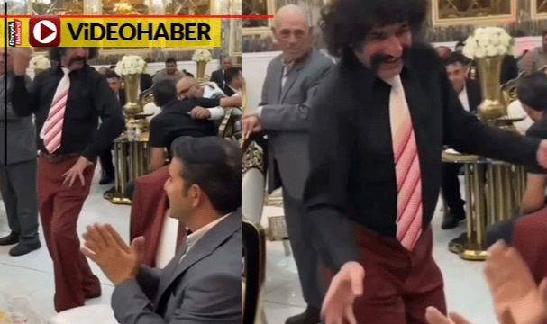 O adamın davetlilere yaptığı dans sosyal medyada gündem oldu