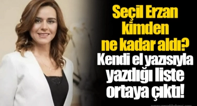 Seçil Erzan kimden ne kadar aldı? Kendi el yazısıyla yazdığı liste ortaya çıktı!