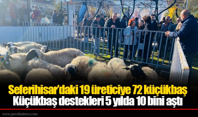 Seferihisar’daki 19 üreticiye 72 küçükbaş 