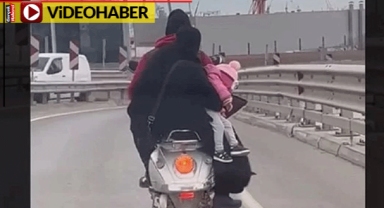 Seyir halinde tehlikeli yolculuk... Uyuyan bebeklerini adeta unuttular