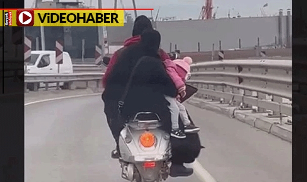 Seyir halinde tehlikeli yolculuk... Uyuyan bebeklerini adeta unuttular