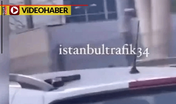 Silahını arabanın üstünde unuttu trafiğe çıktı