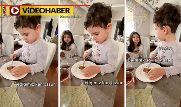 Sofra duası sırasında laik atak geçiren küçük Ata sosyal medyada viral oldu
