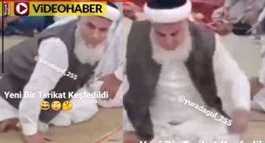 Tarikattaki görüntüler espri konusu oldu