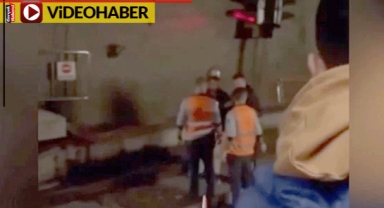 Vatandaş raylar inip koştu, yolcular böyle tepki gösterdi