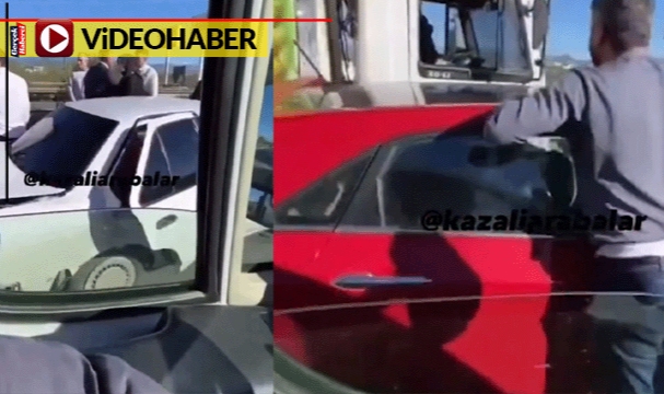 Zincirleme trafik kazasında böyle isyan etti: "Arabam ojinaldi"