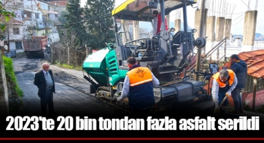 2023'te 20 bin tondan fazla asfalt serildi