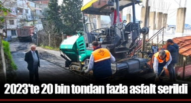 2023'te 20 bin tondan fazla asfalt serildi