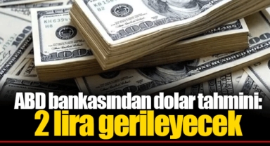 ABD bankasından dolar tahmini: 2 lira gerileyecek