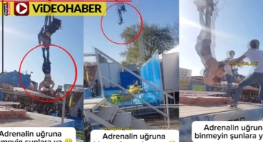 Adrenalin için az kalsın canından oluyordu... Havada baş aşağı uçtu