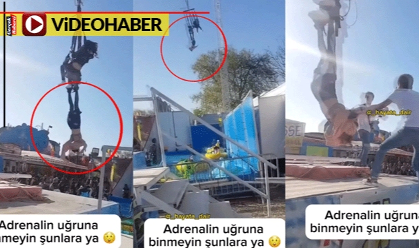 Adrenalin için az kalsın canından oluyordu... Havada baş aşağı uçtu
