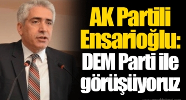 AK Partili Ensarioğlu: DEM Parti ile görüşüyoruz