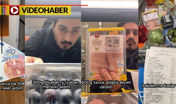 Almanya&#039;da 50 Euro ile aldıklarına şaşıracaksınız: Sepet doldu
