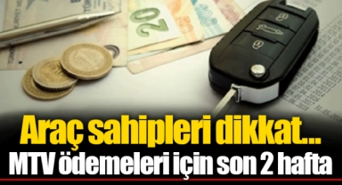 Araç sahipleri dikkat... MTV ödemeleri için son 2 hafta