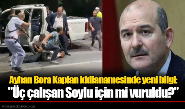Ayhan Bora Kaplan iddianamesinde yeni bilgi: "Üç çalışan Soylu için mi vuruldu?"