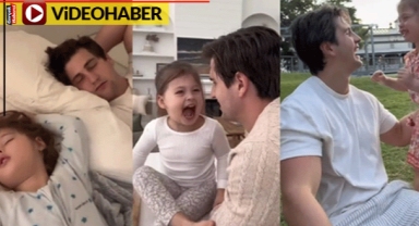 Baba ve kızın eğlenceli anları izleyenlerin içini ısıttı