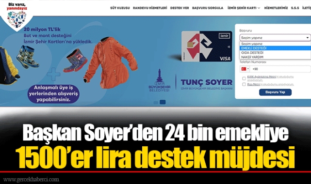 Başkan Soyer’den 24 bin emekliye 1500’er lira destek müjdesi