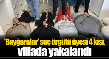 'Bayğaralar' suç örgütü üyesi 4 kişi, villada yakalandı