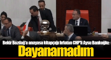 Bekir Bozdağ'a anayasa kitapçığı fırlatan CHP'li Aysu Bankoğlu: Dayanamadım