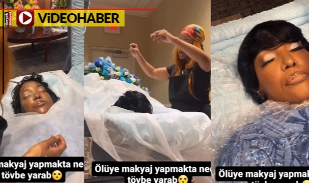 Böyle meslek görülmedi: Hem dans etti hem ölüye makyaj yaptı
