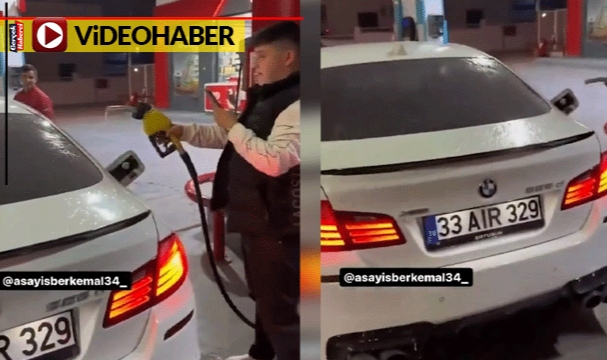 Bunu da yaptılar... Benzini bol buldu, lüks aracı yıkadı
