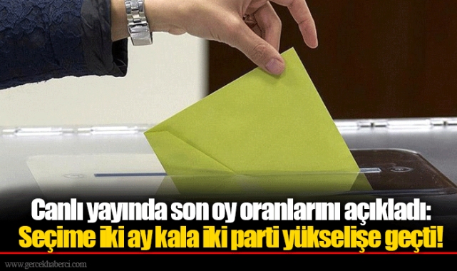 Canlı yayında son oy oranlarını açıkladı: Seçime iki ay kala iki parti yükselişe geçti!