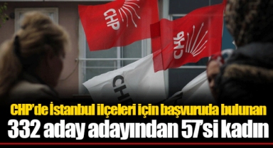 CHP’de İstanbul ilçeleri için başvuruda bulunan 332 aday adayından 57’si kadın