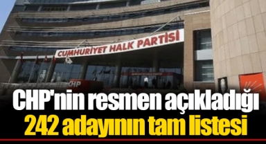 CHP'nin resmen açıkladığı 242 adayının tam listesi
