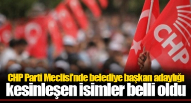 CHP Parti Meclisi'nde belediye başkan adaylığı kesinleşen isimler belli oldu