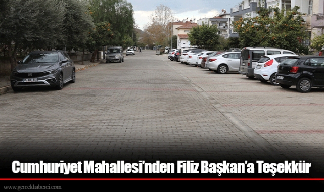 Cumhuriyet Mahallesi’nden Filiz Başkan’a Teşekkür