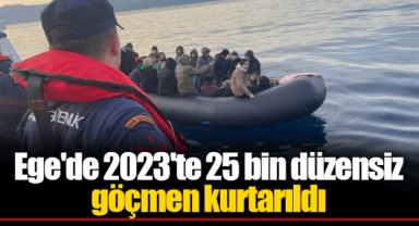 Ege'de 2023'te 25 bin düzensiz göçmen kurtarıldı