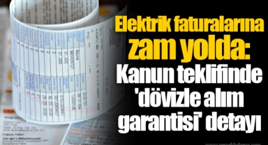 Elektrik faturalarına zam yolda: Kanun teklifinde 'dövizle alım garantisi' detayı