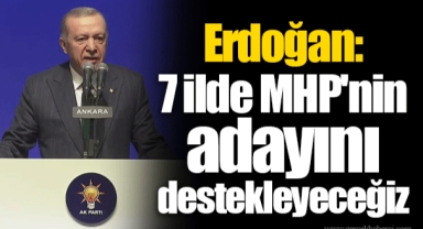 Erdoğan: 7 ilde MHP'nin adayını destekleyeceğiz