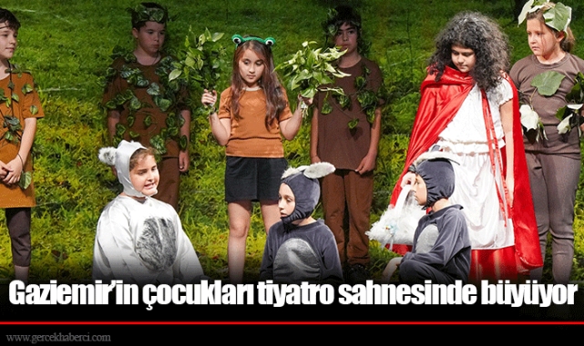 Gaziemir’in çocukları tiyatro sahnesinde büyüyor