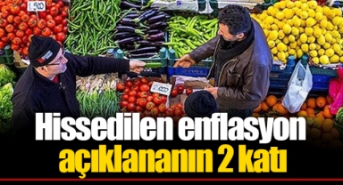 Hissedilen enflasyon açıklananın 2 katı