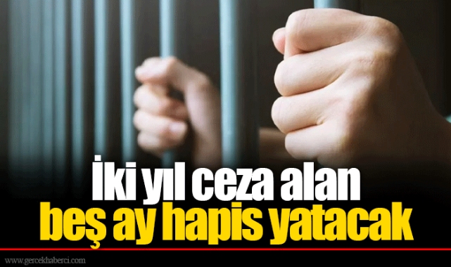 İki yıl ceza alan beş ay hapis yatacak