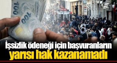 İşsizlik ödeneği için başvuranların yarısı hak kazanamadı